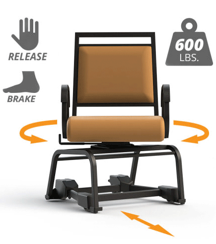 Swivelling, Rolling, BRaking Chair